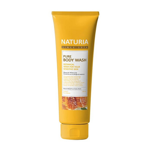 Увлажняющий гель для душа с ароматом лилии, нектарина и меда Evas Naturia Pure Body Wash Honey & White Lily