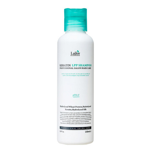 Беcщелочной протеиновый шампунь с кератином Lador Keratin LPP Shampoo