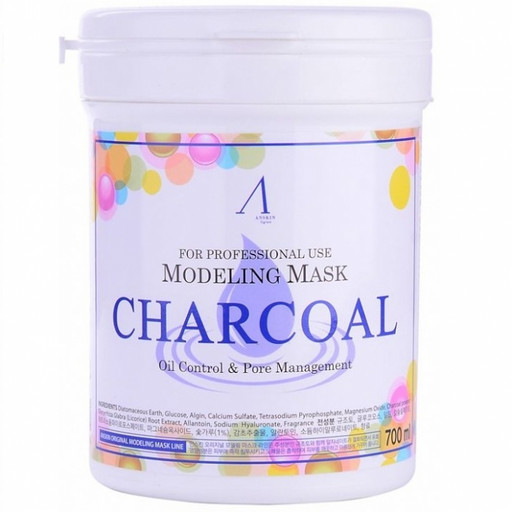 Альгинатная маска с черным углем для жирной и комбинированной кожи Anskin Charcoal Modeling Mask