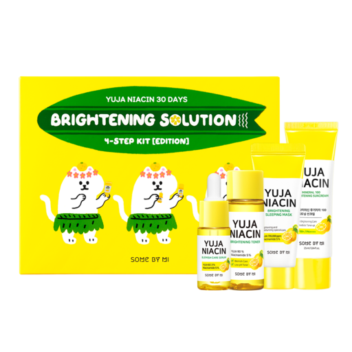 Набор миниатюр с юдзу для выравнивания тона Some By Mi Yuja Niacin 30 Days Brightening Solution 4-Step Kit
