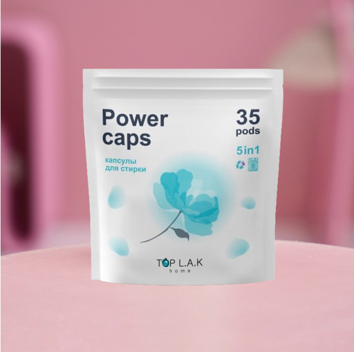 Капсулы для стирки POWER CAPS BLUE 5 в 1 REFILL