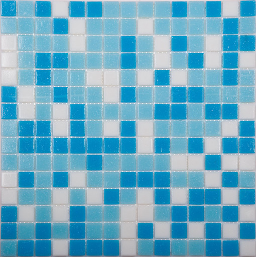 Мозаика Mix2 стекло бело-сине-голубой (бумага)