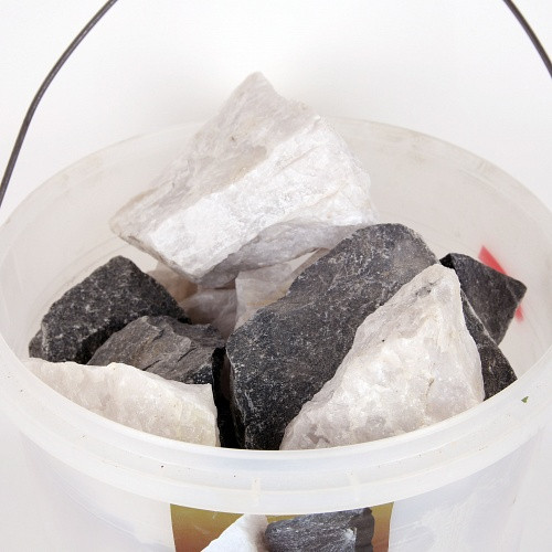 Камень Микс Эко Дуэт: Кварц колотый 10 кг + Долерит колотый 10кг