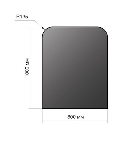 Лист предтопочный 800х1000х2 мм. черный