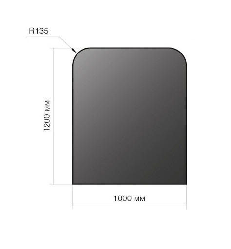 Лист предтопочный 1200х1000х2 мм. окрашенный