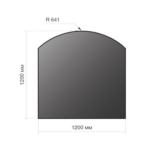 Лист предтопочный 1200х1200х2 мм. R641