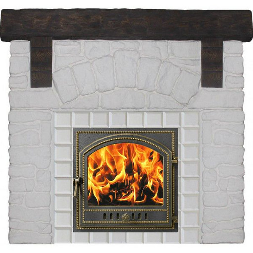 Портал Старый замок для печей и каминов белый Портал Старый замок для печей и каминов