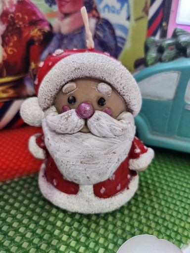Свеча Дед мороз пряничный