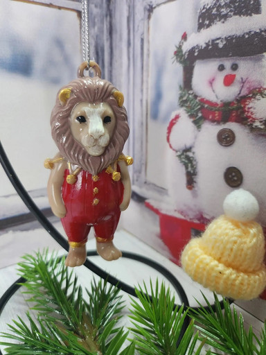 Елочная игрушка серии Цирк "Лев" (ВОСК)