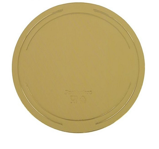 Подложка для торта круг усиленная D 50 золото/жемчуг