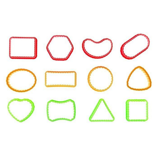 Набор форм для печенья Геометрия из 12 штук, цвет МИКС