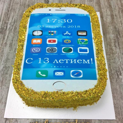 Торт сотовый телефон из крема фото