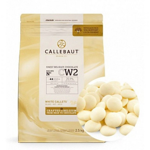 Шоколад в дисках белый, 100гр. Callebaut