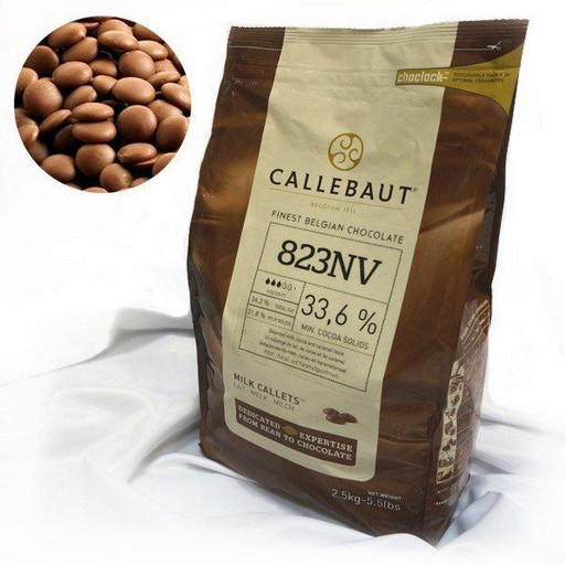 Шоколад в дисках молочный 33,6 % какао, 100гр. Callebaut