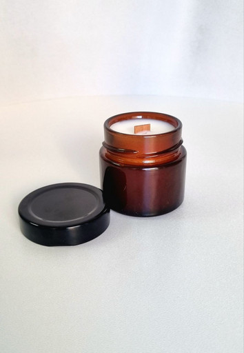 Ароматические свечи из кокосового воска с деревянным фитилем