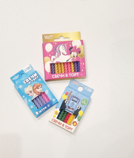 Свечи на торт уп. в ассортименте