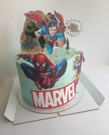 Торт Marvel+DC