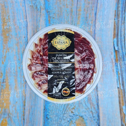 Espana Jamon De Bellota 100% Iberico Cortado a Cuchlio (Нарезка Хамон Бейота Иберико 100% нарезанная ломтиками Профессиональным кортадором) 90 гр.