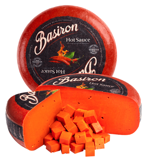 Полутвёрдый сыр Базирон острый соус (Basiron hot sauce)