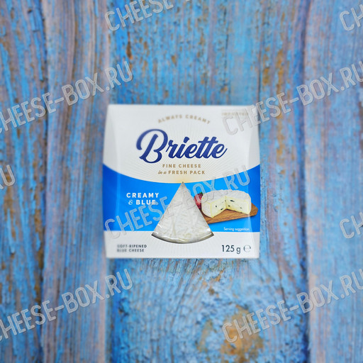 Мягкий сыр Бри Сливочно-Голубой (Briette Fine Cheese in a Fresh Pack Creamy Blue) 125гр