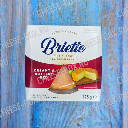 Мягкий сыр Бри Сливочно-Маслянистый Красный (Briette Fine Cheese Creamy Buttery Red) 125гр