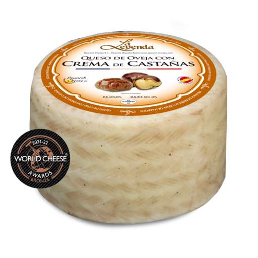 Полутвёрдый сыр Queso de Oveja 5 Meses Con Crema De Castanas Manchego (Манчего 5 месяцев каштановый крем)