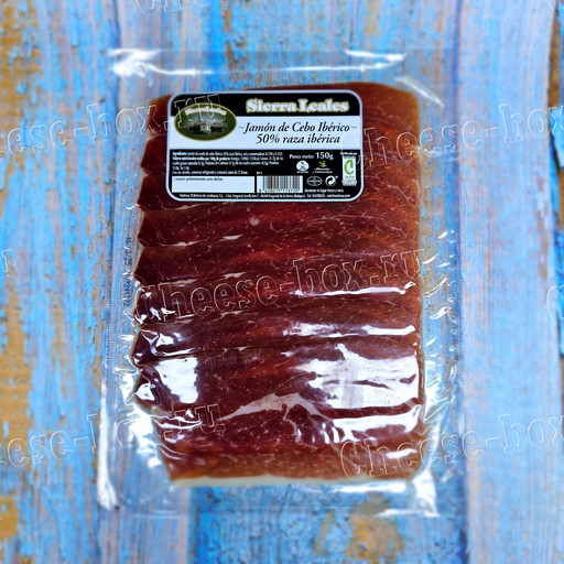 Jamon de Cebo Iberico-50% raza iberica Sierra Leales ( Нарезка Хамон Иберико де Себо 50% Сиерра Леалес 150 гр.)