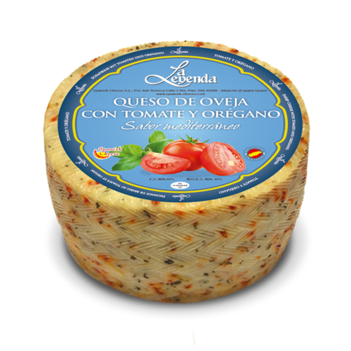 Полутвёрдый сыр Queso de Oveja 5 Meses Con Tomate y Oregano Manchego (Манчего 5 месяцев с томатами и орегано)