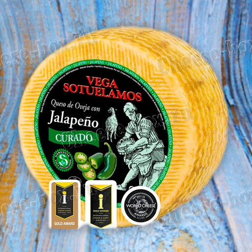 Полутвёрдый Сыр Manchego Queso Curado de Oveja con Jalapeno (Манчего с Халапеньо) 6 месяцев