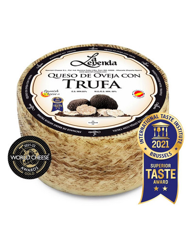 Полутвёрдый Сыр Queso Oveja con Trufa Negra La leyenda Manchego (Овечий сыр с черным трюфелем Манчего)