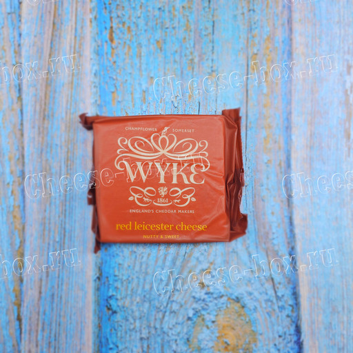 Wyke Farms Red Leicester Cheddar cheese (Твёрдый сыр Вайк Фармс Ред Лейчестер Чеддер сыр оранжевый 200гр)
