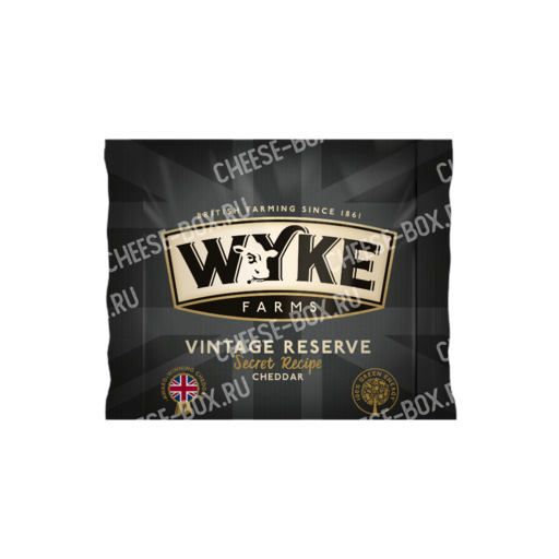 Твёрдый сыр Wyke Farms Vintage Reserve Cheddar (Вайк Фармс Винтажный Резерв Чеддер сыр чёрный) 200гр