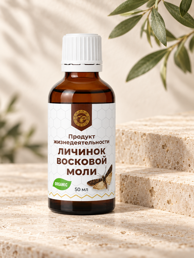 Экстракт ПЖВМ жидкий (продукт жизнедеятельности личинок восковой моли) огневка пчелиная 50 мл