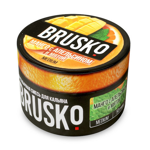 Бестабачная смесь Brusko - Манго, Апельсин с Мятой, 50 гр.