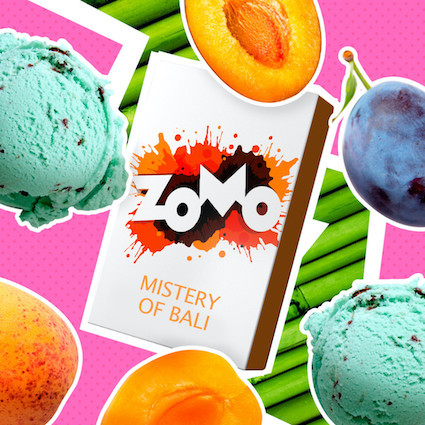 Табак Zomo - Mistery Of Bali (Абрикос, Слива, Мятное мороженное), 50 гр.