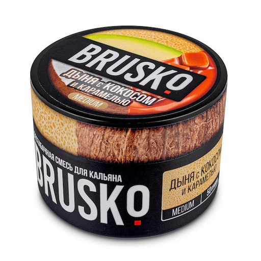 Бестабачная смесь Brusko - Дыня с Кокосом и Карамелью, 50 гр.