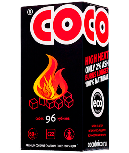 Уголь для кальяна Cocobrico (96 шт)
