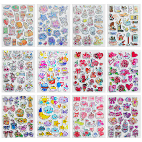 Наклейки объемные "Вдохновение", 19х15 см, ассорти 12 видов, FUNSTER (ФАНСТЕР), 666088 Наклейки объемные "Вдохновение", 19х15 см, ассорти 12 видов, FUNSTER (ФАНСТЕР), 666088