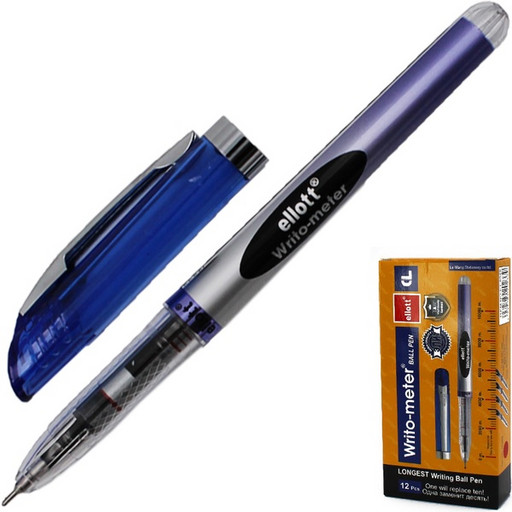 Ручка шариковая 0,5 мм синяя ELLOT Writ-meter, масл. основа,пиш. резерв 10 км