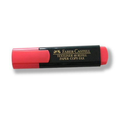 Текстовыделитель Faber-Castell 48, красный, 1-5 мм, плоский корпус, блистер