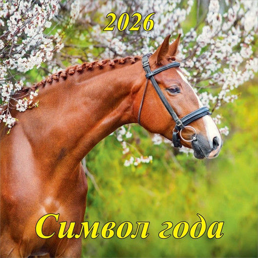 Календарь настенный перекидной 2026 г. (квартальный моно) Символ года, 285*285 мм, на скобе