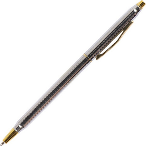 Ручка шариковая подарочная FIORENZO поворотный механизм,  цвет корпуса серебряный, синяя*