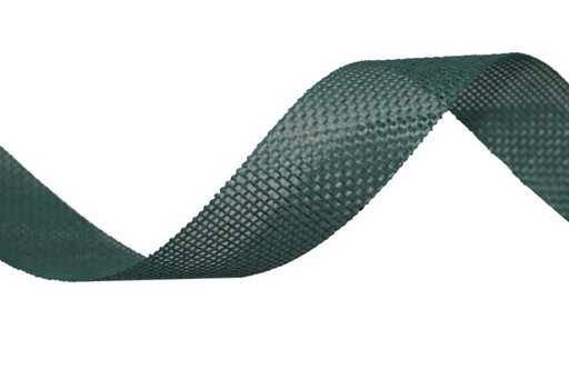 5512-25/13  Лента Лен искусственный 2,5см*25 ярд темно-бирюзовый