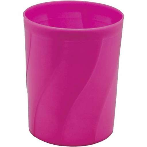 Стакан-органайзер пластиковый deVENTE, 98*80*80 мм, розовый, круглый, рифление "волна"