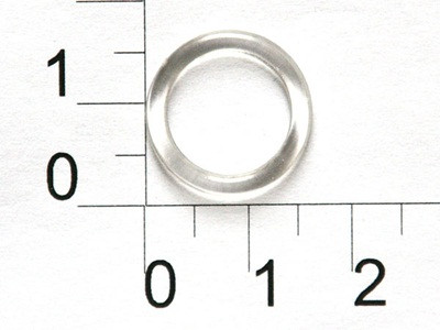 1200Т прозрачный Кольцо пластик d=12мм (упаковка 1000 штук)