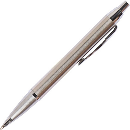 Ручка шариковая подарочная  автоматическая FIORENZO,  цвет корпуса серебряный, синяя в картоне