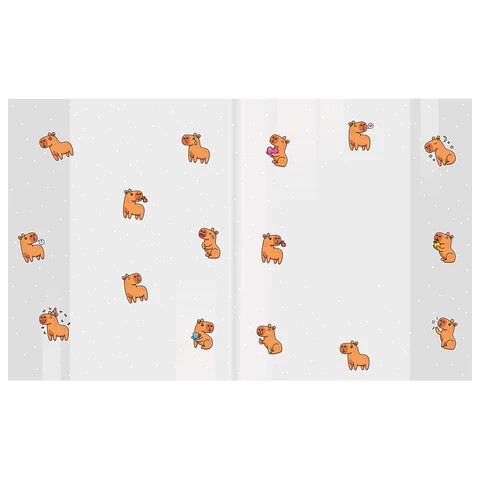Обложки "CAPYBARAS" для тетрадей и дневников, КОМПЛЕКТ 10 шт., ПЛОТНЫЕ, 210х350 мм, 110 мкм, FUNSTER (ФАНСТЕР), 274087