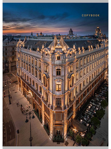 Тетрадь А4, на скобе, 80 л., клетка, 60 г/м², обл. мел. бумага, Profit Вечерний перекресток