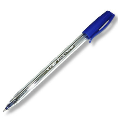 Ручка шариковая 0,7 мм синяя Flair Peach, игольч. ПУ, чернила на м/о, треугольный прозр. корпус