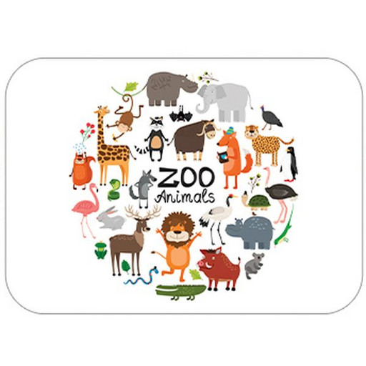 Покрытие настольное детское ПЧЕЛКА Веселый зоопарк, 33*23 см, пластик